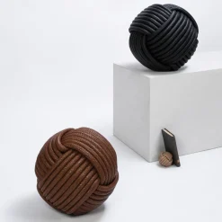 Giobagnara Ottomans & Poufs<Nodo Leather Pouf