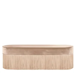 Lorenza Bozzoli Couture Benches<NOOOO Fringed Beige Bench