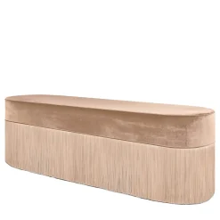 Lorenza Bozzoli Couture Benches<NOOOO Fringed Beige Bench