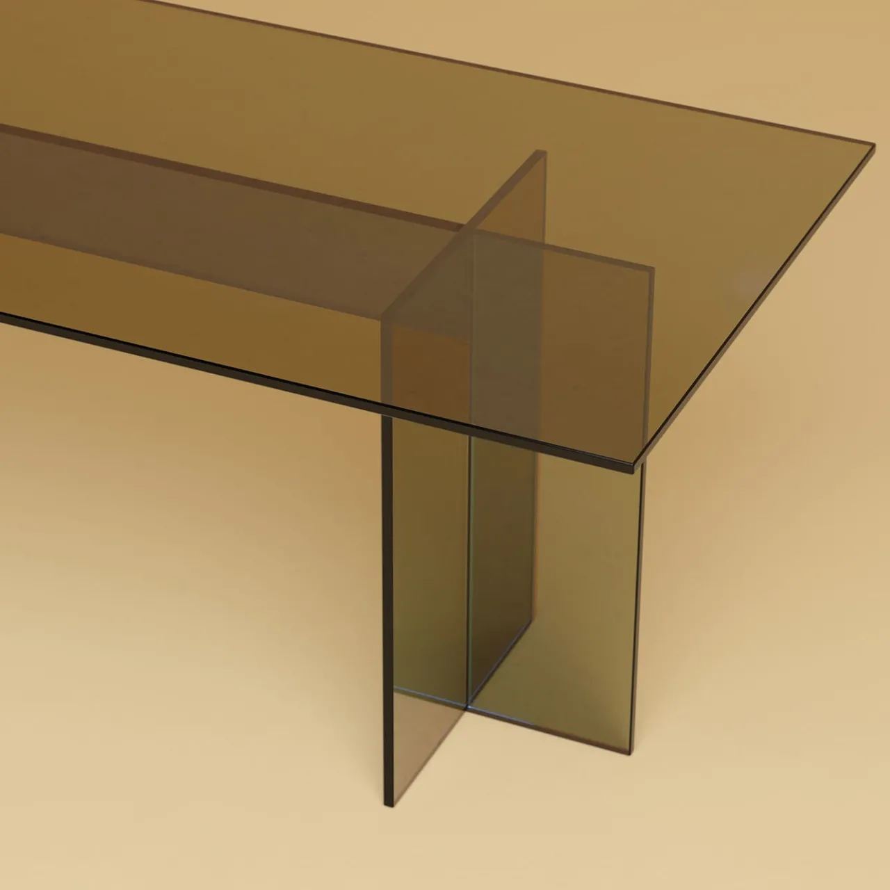 Lebanto Coffee Tables<Noor Bronze Finish Glass Coffee Table