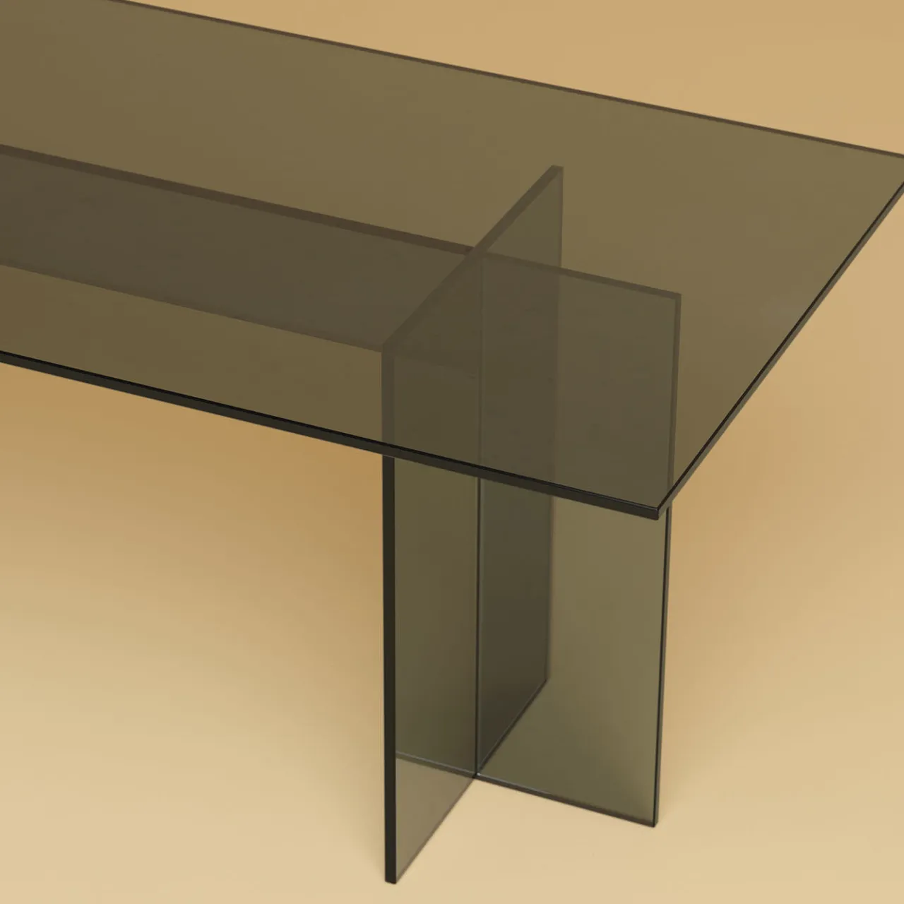 Lebanto Coffee Tables<Noor Smoked Finish Glass Coffee Table