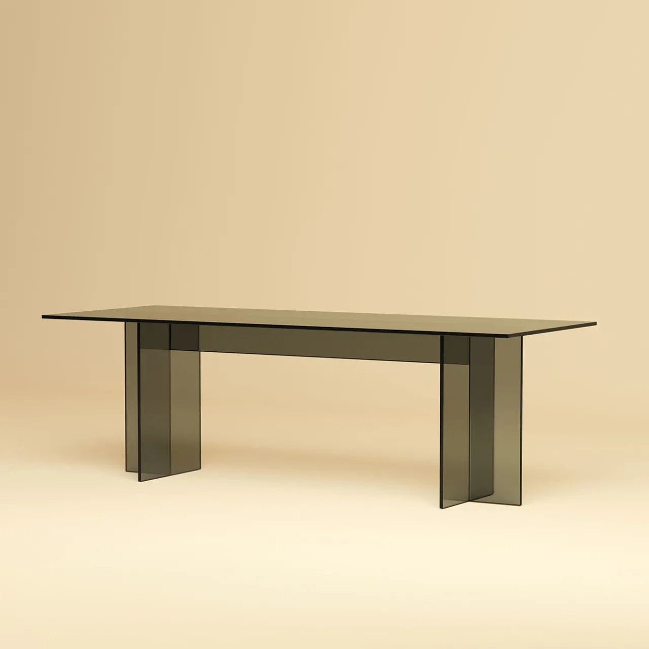 Lebanto Coffee Tables<Noor Smoked Finish Glass Coffee Table