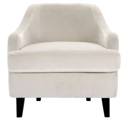 Domingo Salotti Lounge Chairs<Nor Lounge Beige Armchair with Wood Legs