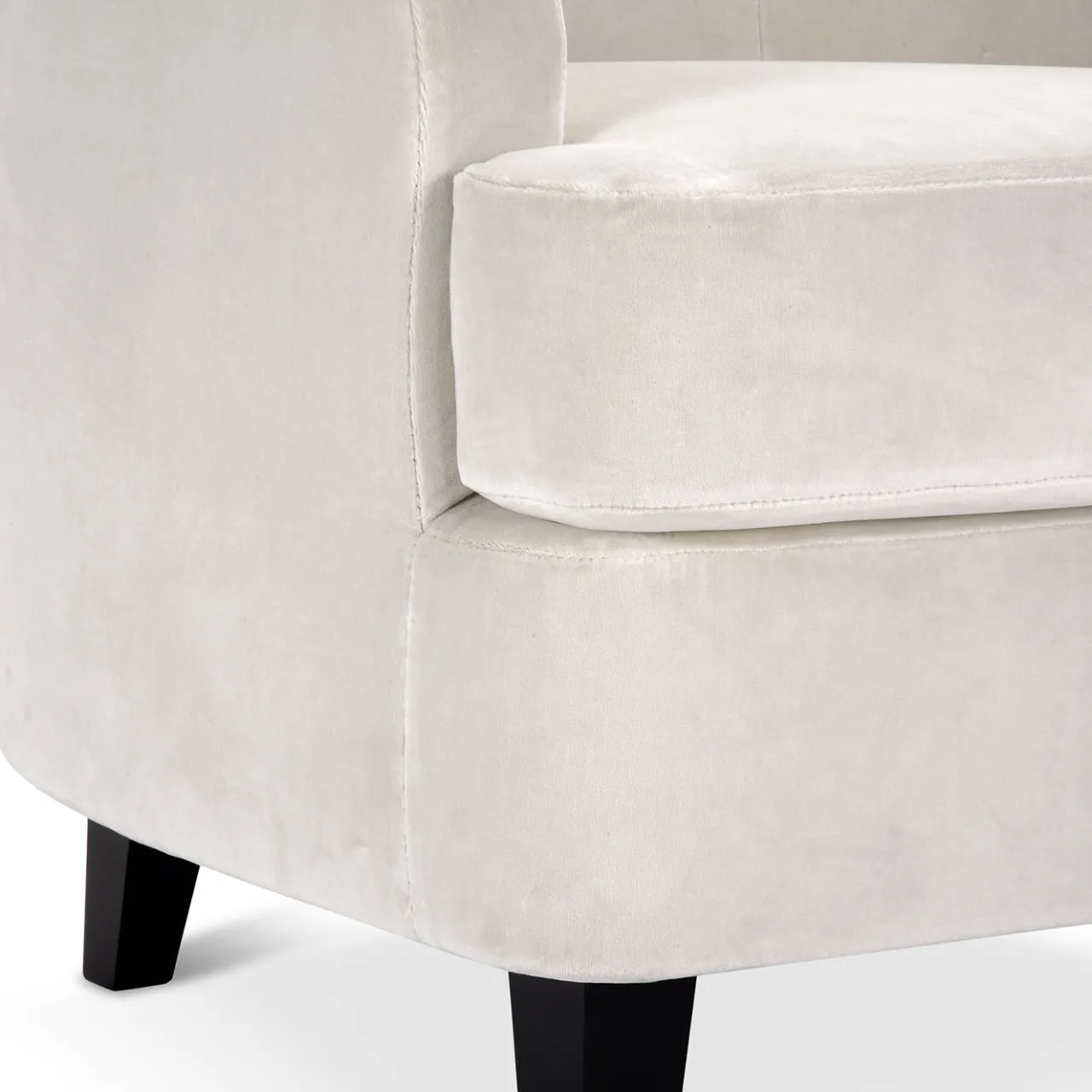Domingo Salotti Lounge Chairs<Nor Lounge Beige Armchair with Wood Legs