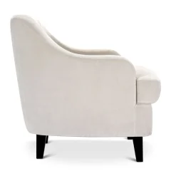 Domingo Salotti Lounge Chairs<Nor Lounge Beige Armchair with Wood Legs