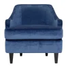 Domingo Salotti Lounge Chairs<Nor Lounge Blue Armchair with Wood Legs