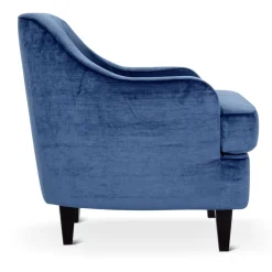 Domingo Salotti Lounge Chairs<Nor Lounge Blue Armchair with Wood Legs