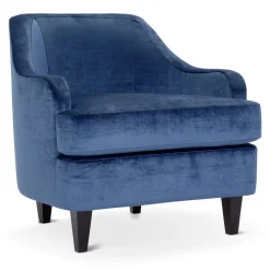 Domingo Salotti Lounge Chairs<Nor Lounge Blue Armchair with Wood Legs