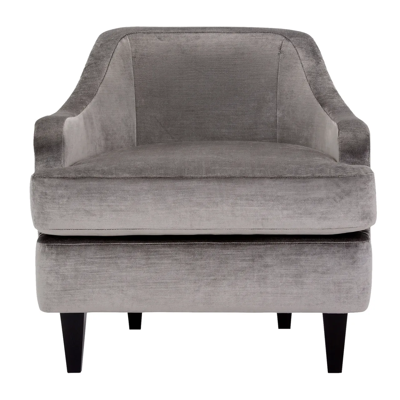 Domingo Salotti Lounge Chairs<Nor Lounge Gray Armchair with Wood Legs