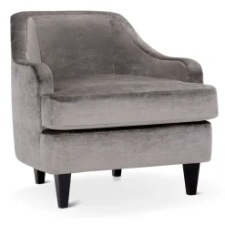 Domingo Salotti Lounge Chairs<Nor Lounge Gray Armchair with Wood Legs