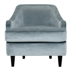Domingo Salotti Lounge Chairs<Nor Lounge Light Blue Armchair with Wooden Legs
