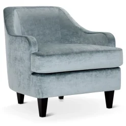 Domingo Salotti Lounge Chairs<Nor Lounge Light Blue Armchair with Wooden Legs