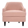 Domingo Salotti Lounge Chairs<Nor Lounge Pink Armchair with Wood Legs