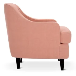 Domingo Salotti Lounge Chairs<Nor Lounge Pink Armchair with Wood Legs