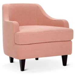 Domingo Salotti Lounge Chairs<Nor Lounge Pink Armchair with Wood Legs