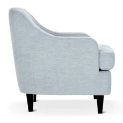 Domingo Salotti Lounge Chairs<Nor Lounge Soft Light Blue Armchair with Wood Legs