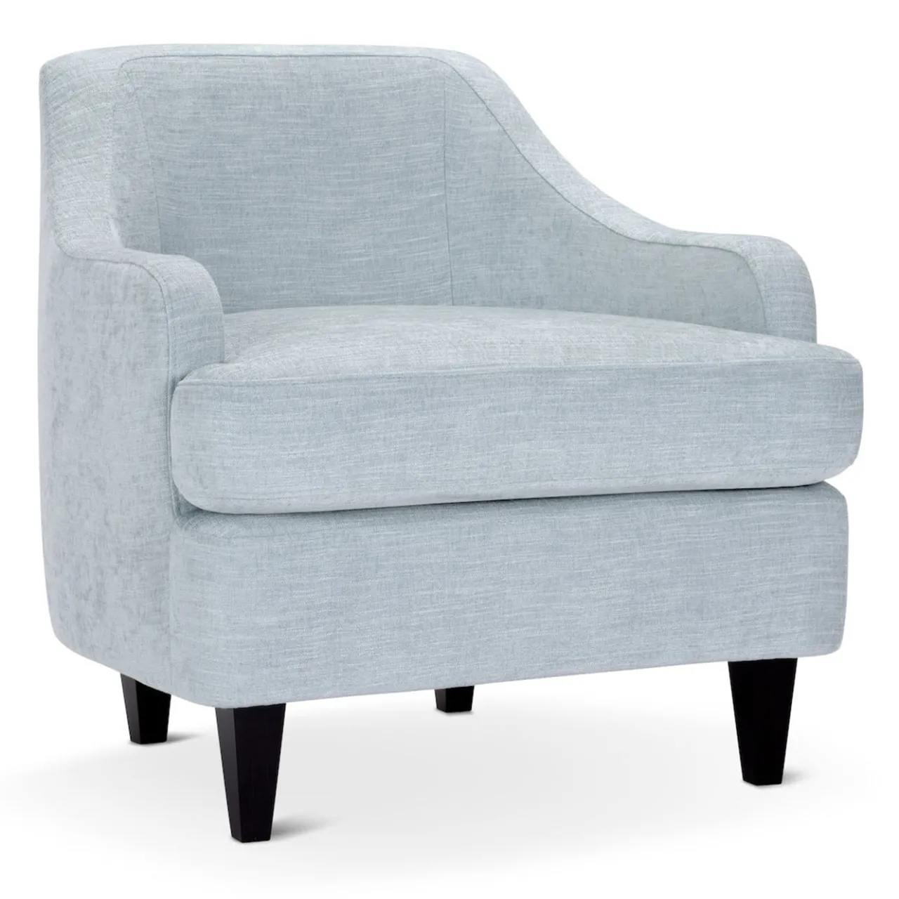 Domingo Salotti Lounge Chairs<Nor Lounge Soft Light Blue Armchair with Wood Legs