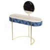 Cafedesart Vanities<Nora Curved Blue & Golden Vanity Desk