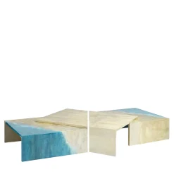 Armani Casa Nesting Tables<Norigami Set Of Two Coffee Tables Sky Lacquer