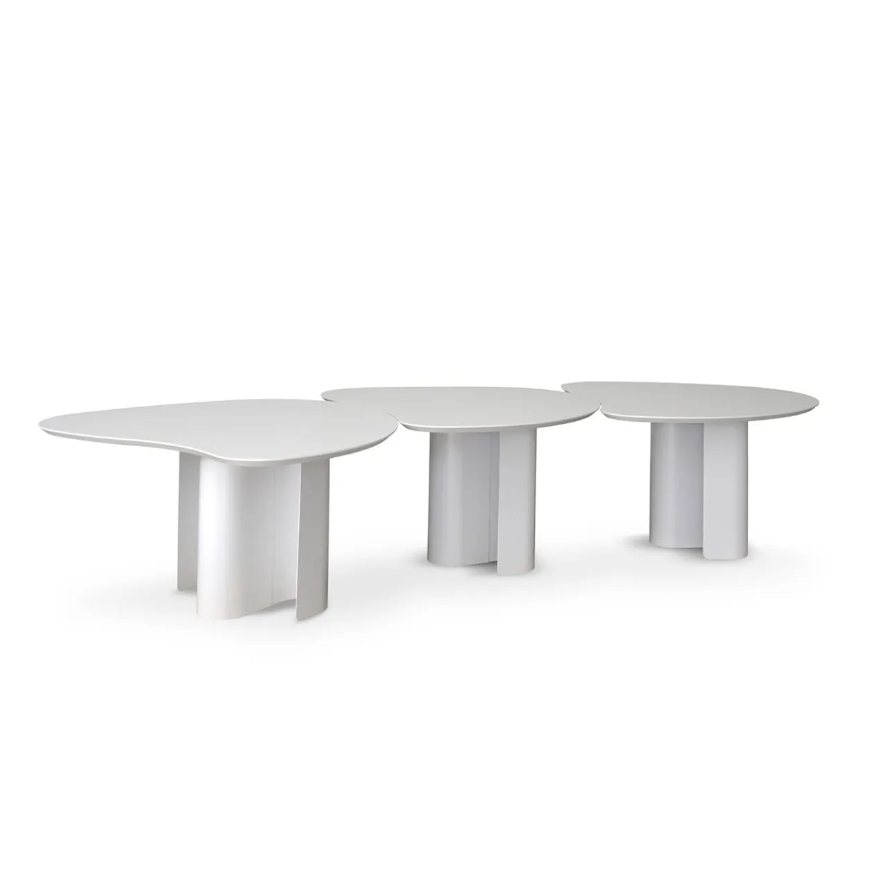 Adrenalina Dining Tables<North Light White Metal High Table By Vladislav Tolochko