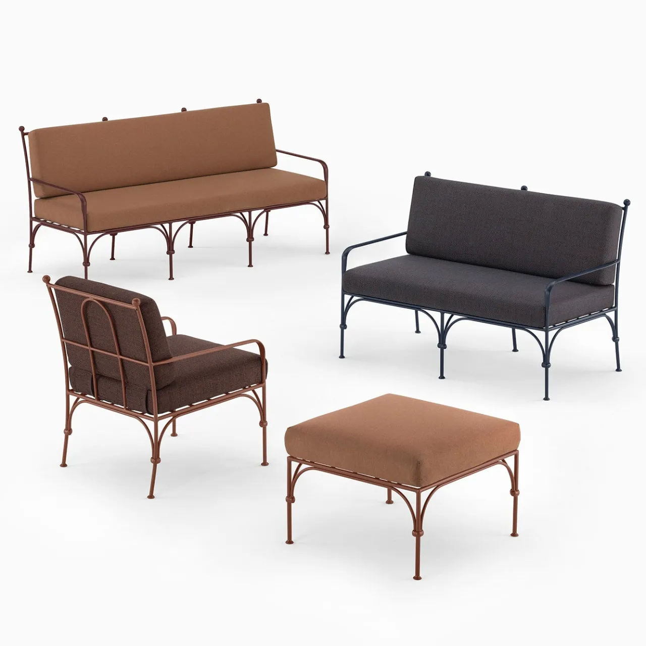 Dante Negro Outdoor Sofas & Benches<Nottambula 2-Seater Blue Sofa