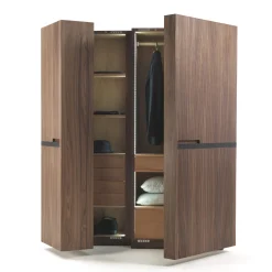 Riva 1920 Dressers<Nuit 2 -Door Walnut Closet by Giuliano Cappelletti