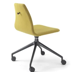 Sitia Office Chairs<Nuki Yellow Swivel Office Chair with Castors