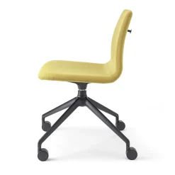 Sitia Office Chairs<Nuki Yellow Swivel Office Chair with Castors