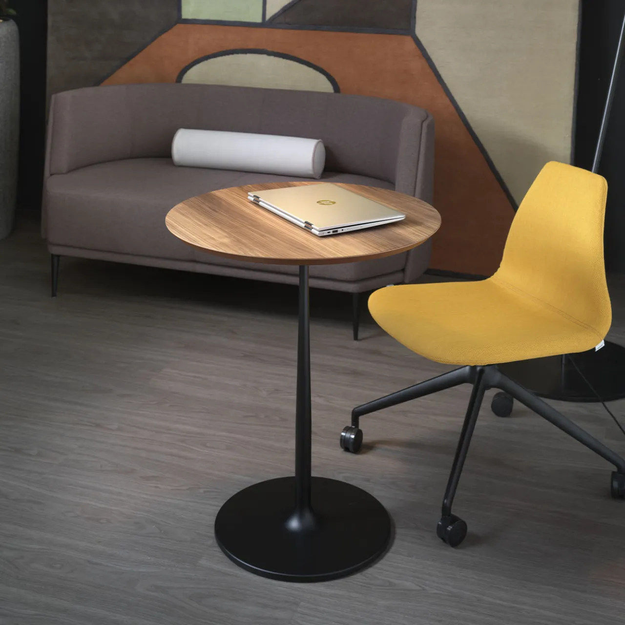 Sitia Office Chairs<Nuki Yellow Swivel Office Chair with Castors