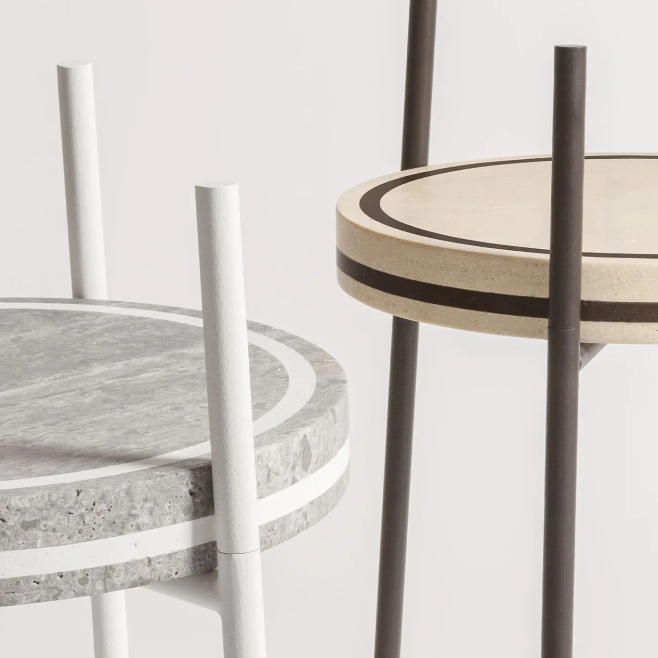 Giobagnara Side Tables<Oblivion Small Round Brown Travertine Table