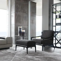 Giorgio Collection Lounge Chairs<Occasional Chair In Velvet Or Suede fabric Armchair