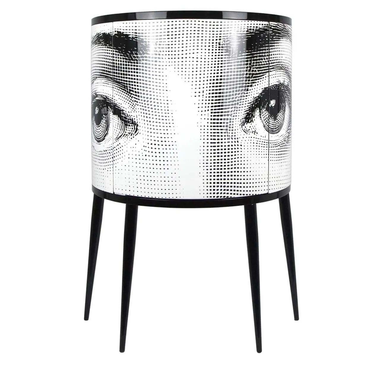 Fornasetti Cabinets<Occhi Curved Small Cabinet