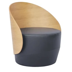 Real Piel Armchairs<Ohr Oak Black Swivel Armchair