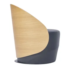 Real Piel Armchairs<Ohr Oak Black Swivel Armchair
