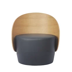 Real Piel Armchairs<Ohr Oak Black Swivel Armchair