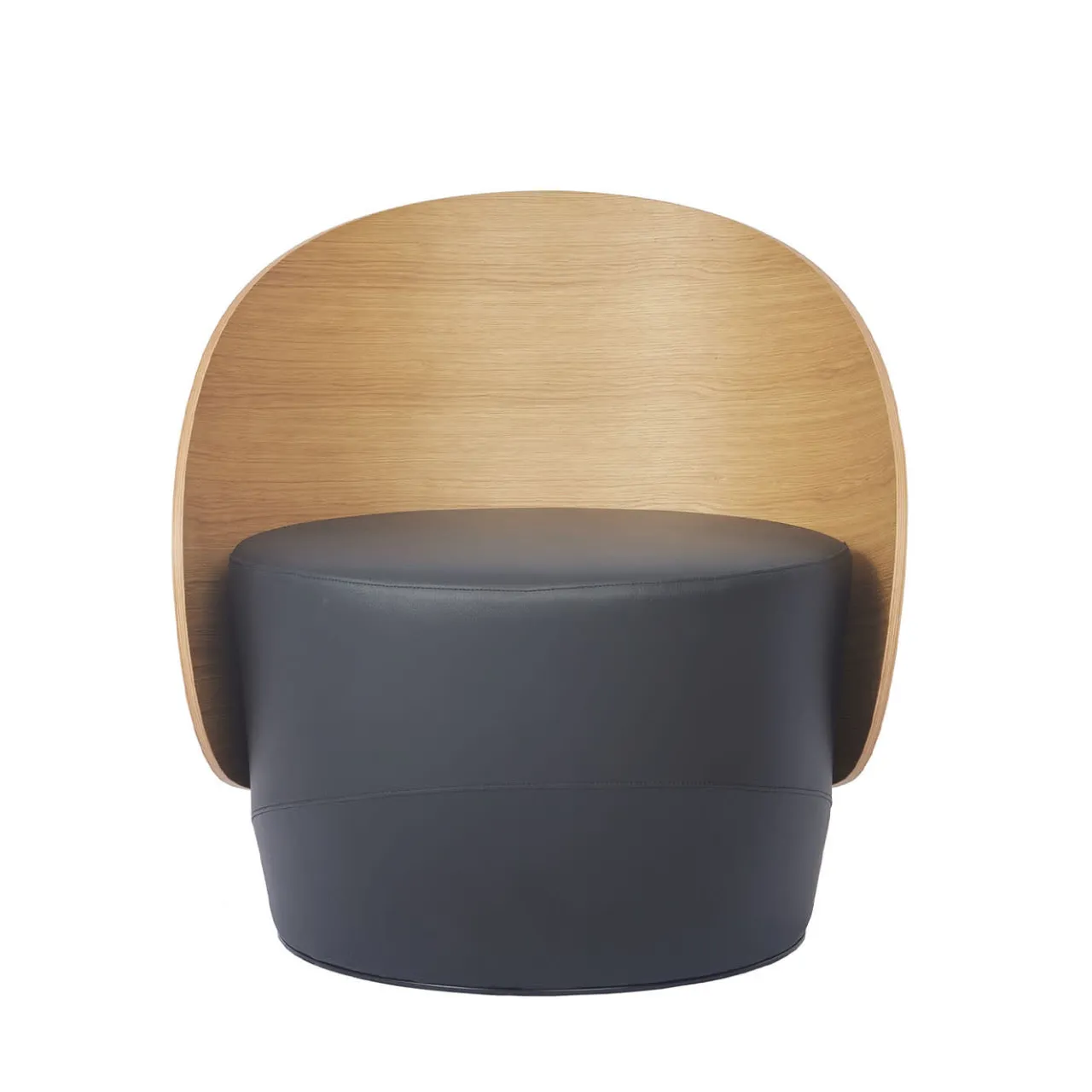 Real Piel Armchairs<Ohr Oak Black Swivel Armchair