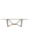 Tonin Casa Dining Tables<Oliver Transparent Glass & Walnut Canaletto Dining Table
