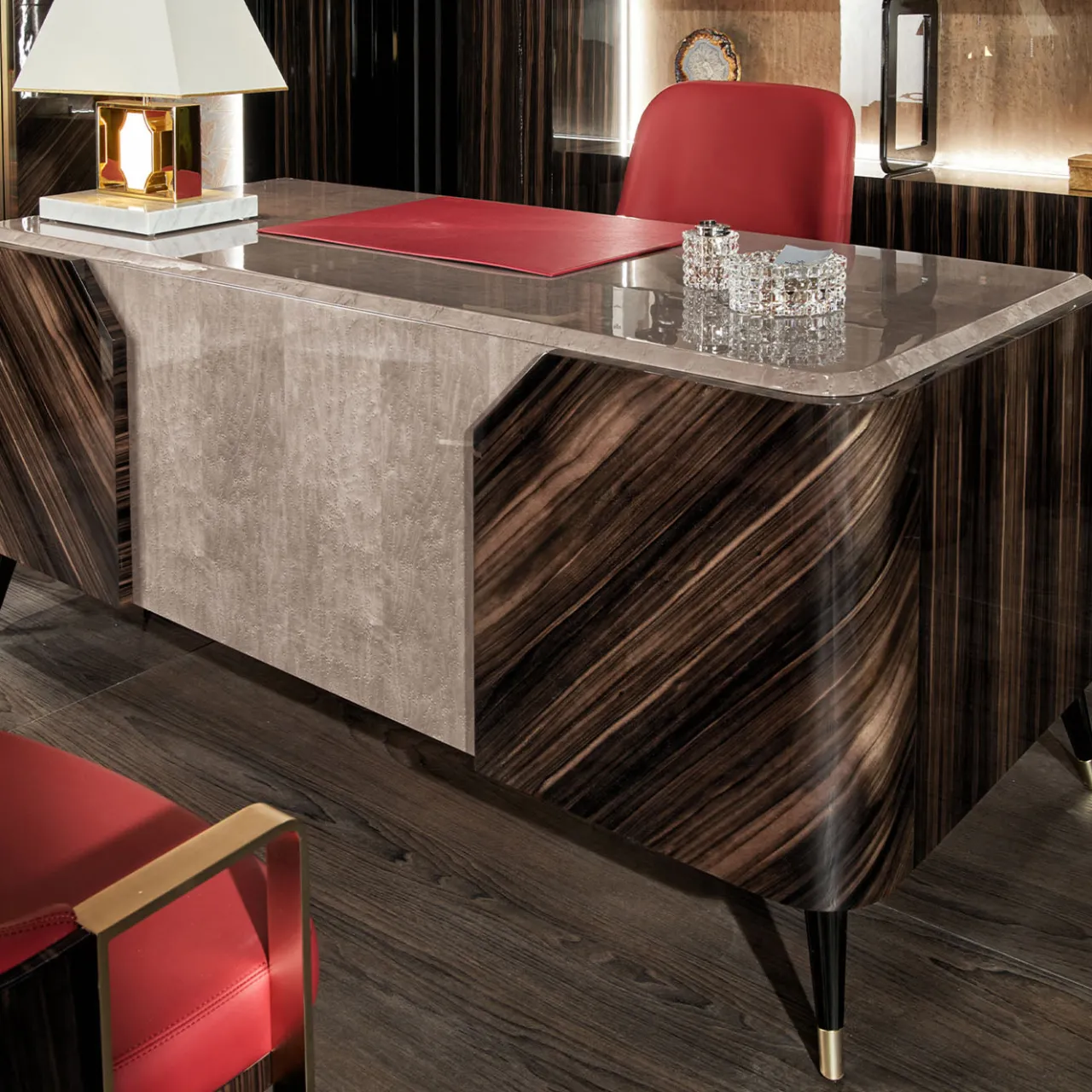 Cafedesart Desk & Writing Tables<Olivette Dark Wood Writing Desk