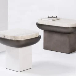 Giobagnara Side Tables<Olympia Travertine Rectangular Side Table