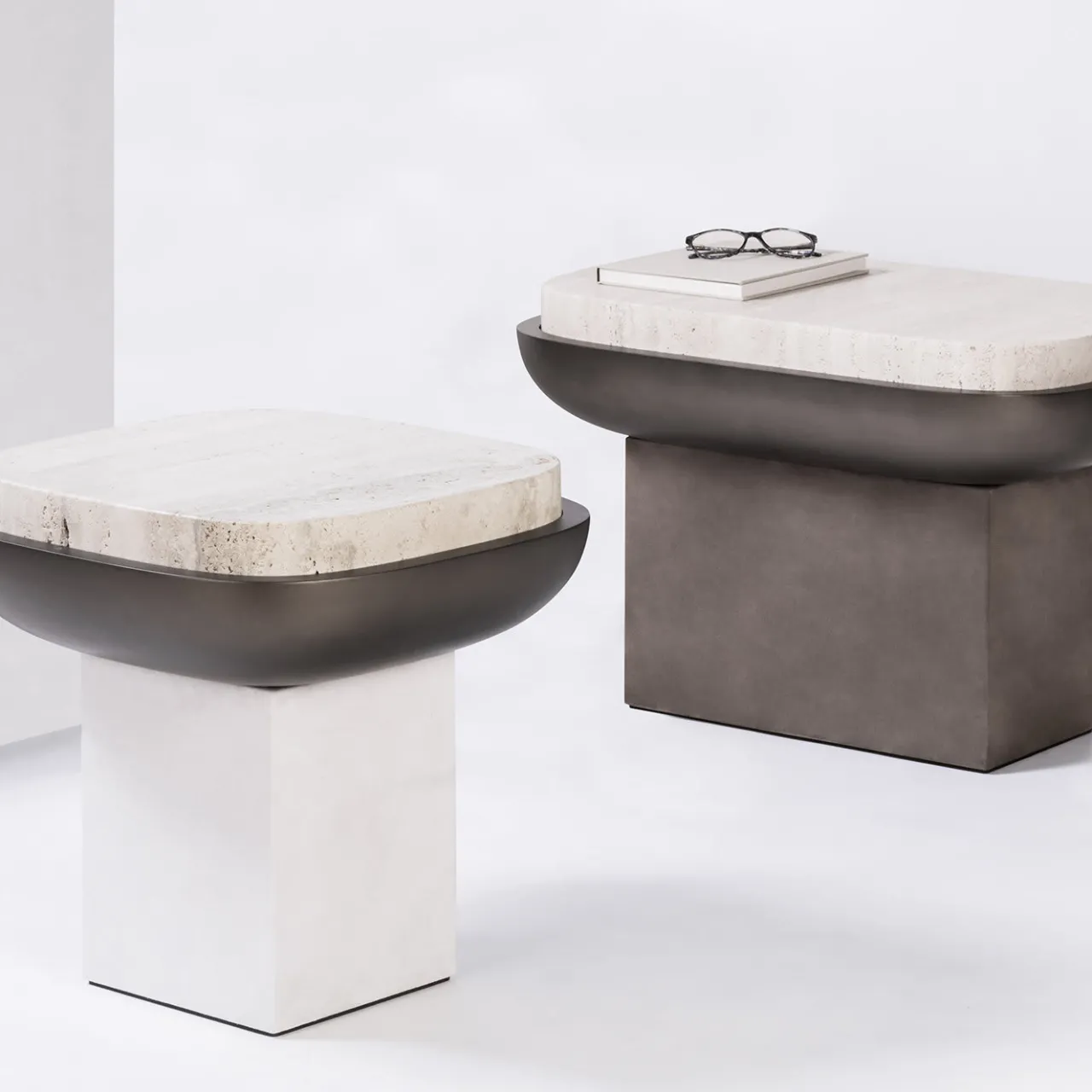 Giobagnara Side Tables<Olympia Travertine Rectangular Side Table