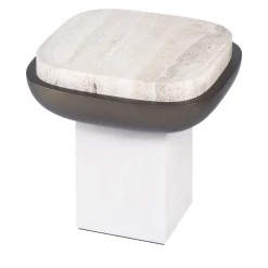 Giobagnara Side Tables<Olympia Travertine Square Side Table