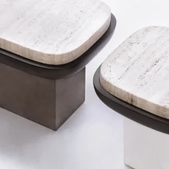 Giobagnara Side Tables<Olympia Travertine Square Side Table