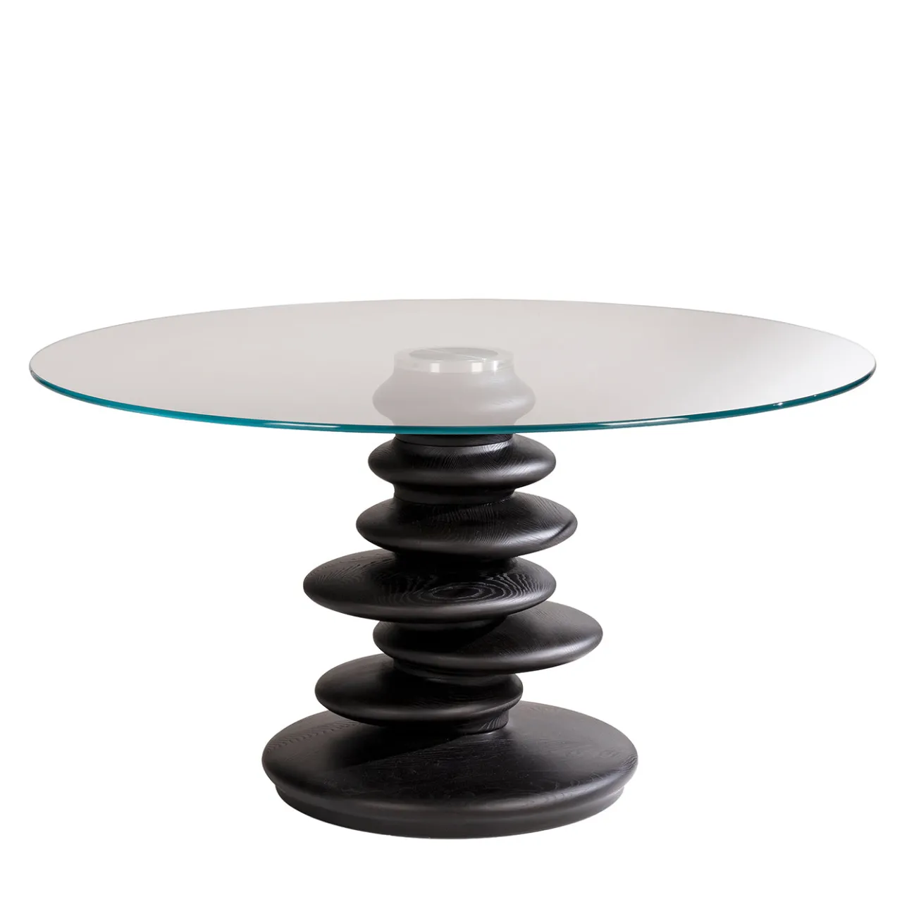 Zanaboni Dining Tables<Ometto ED/20 349 Round Dining Table with Glass Top