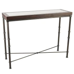 Selezioni Domus Consoles<Onde Console With Oak And Antique Mirror Top