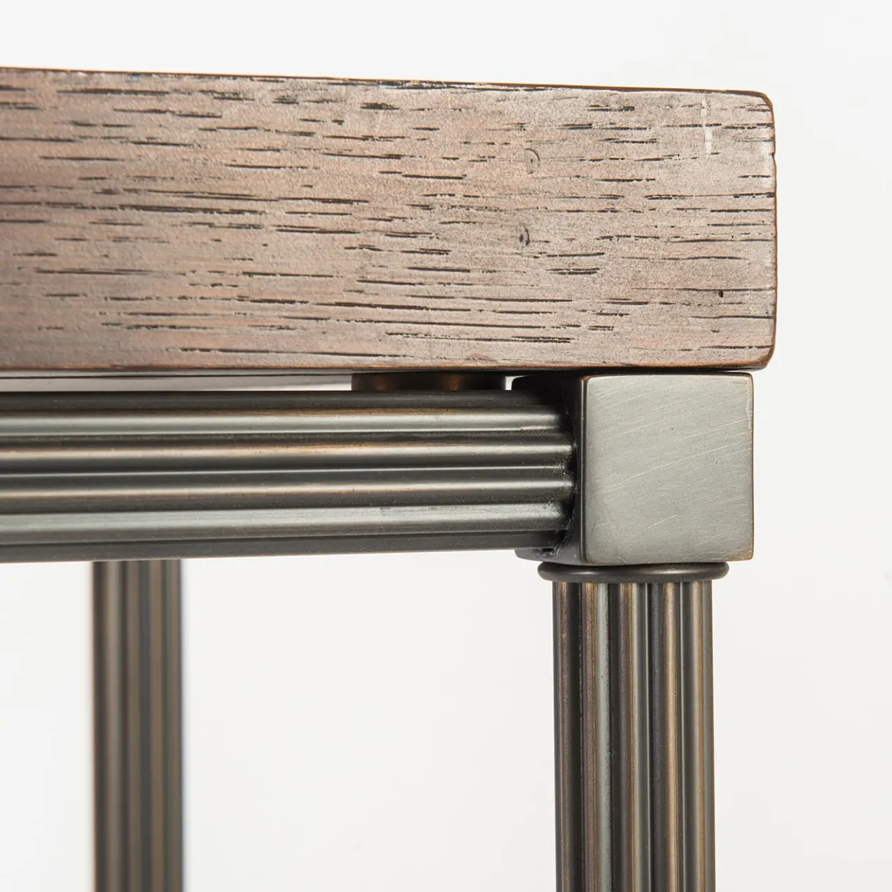 Selezioni Domus Consoles<Onde Console With Oak And Antique Mirror Top