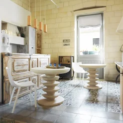 Pimar Limestone Side Tables<Ondulation Limestone Side Table by Matali Crasset