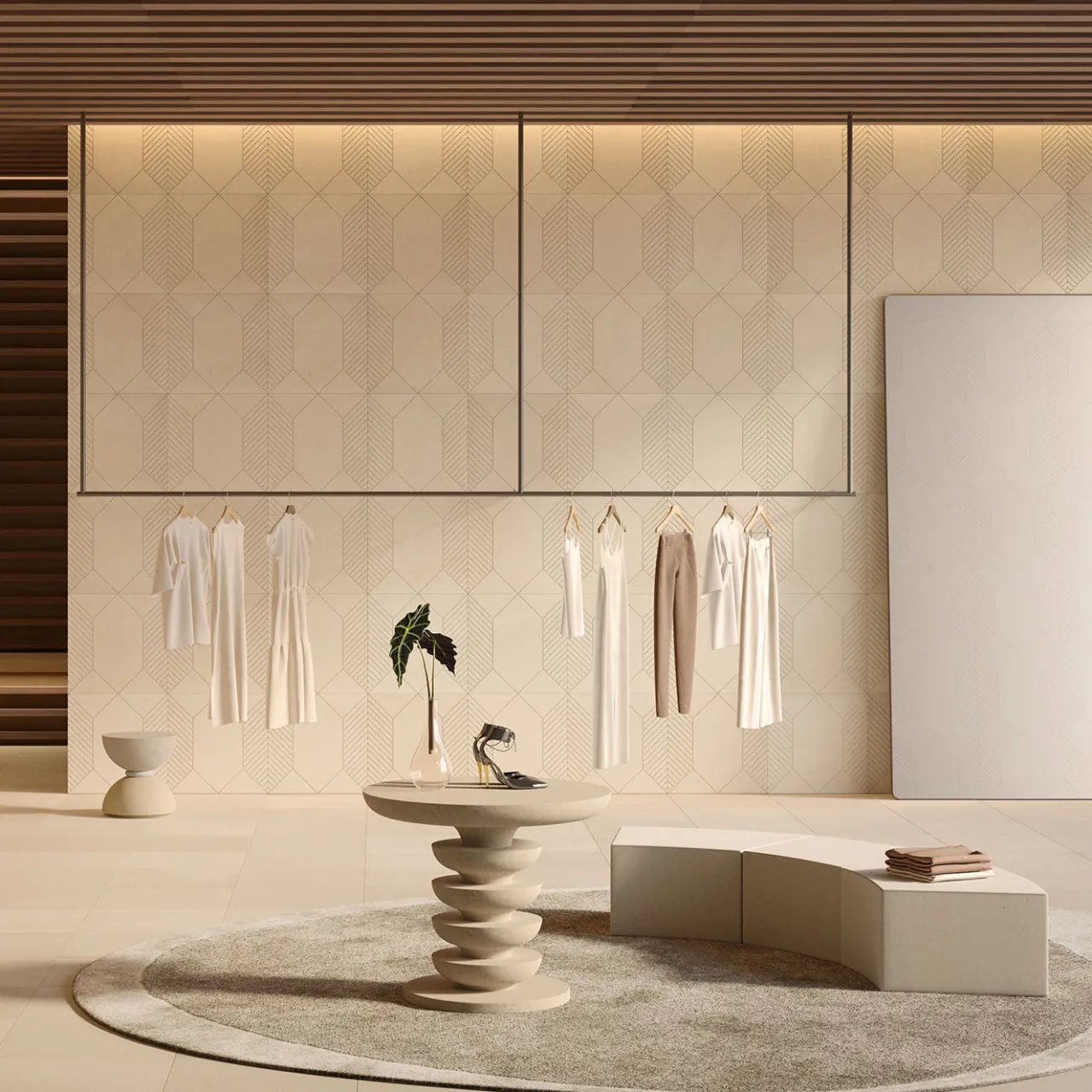 Pimar Limestone Side Tables<Ondulation Limestone Side Table by Matali Crasset