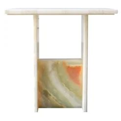 Stone Stackers Side Tables<Onyx Ivory Marble Side Table