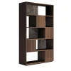 Bamax Bookcases<Opale Channeled Walnut Bookcase