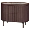 Bamax Nightstands<Opale Channeled Walnut Nightstand